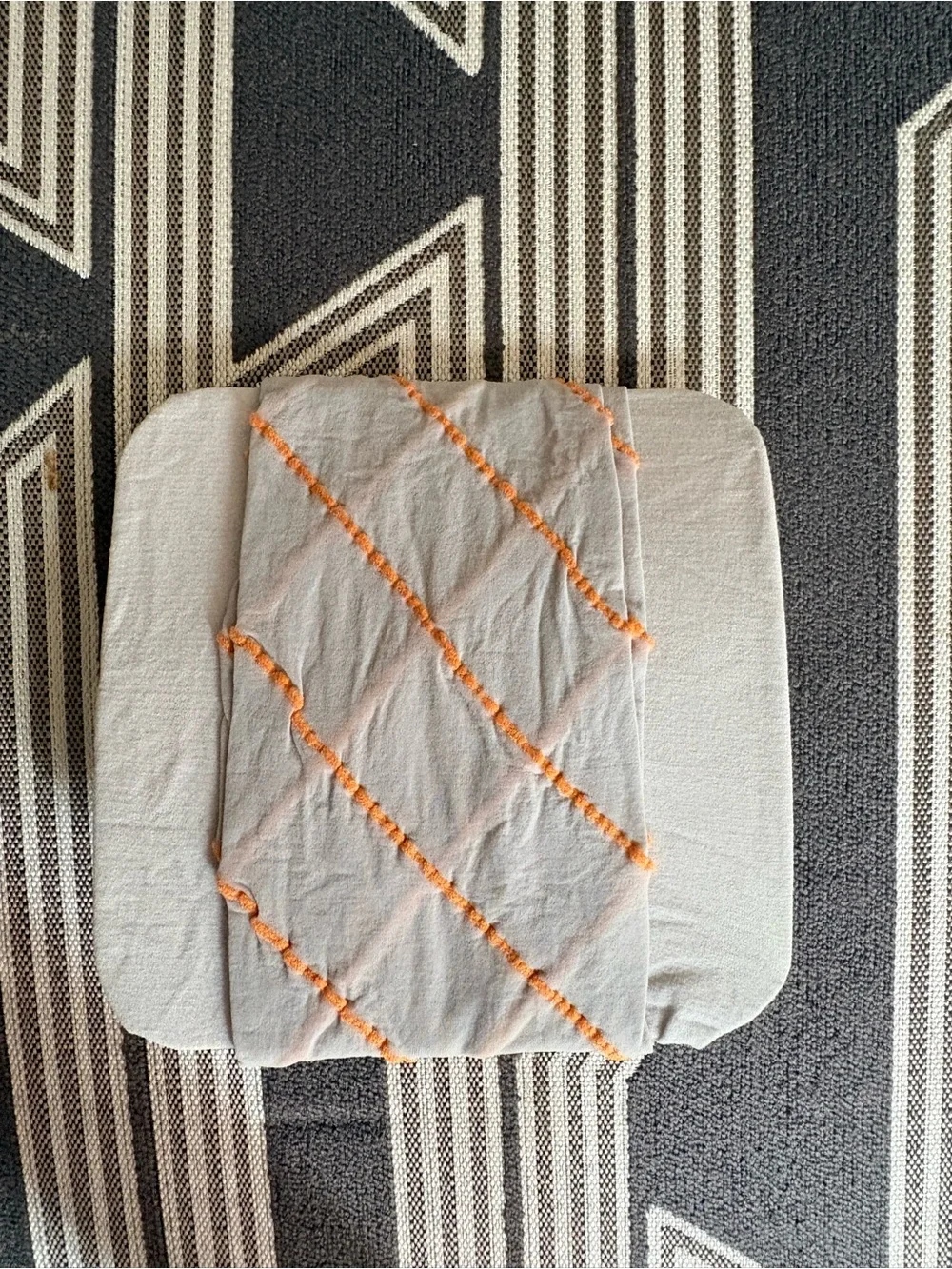 NEW American Apparel Gray Orange Sheer Spiral Tights Size M/L
